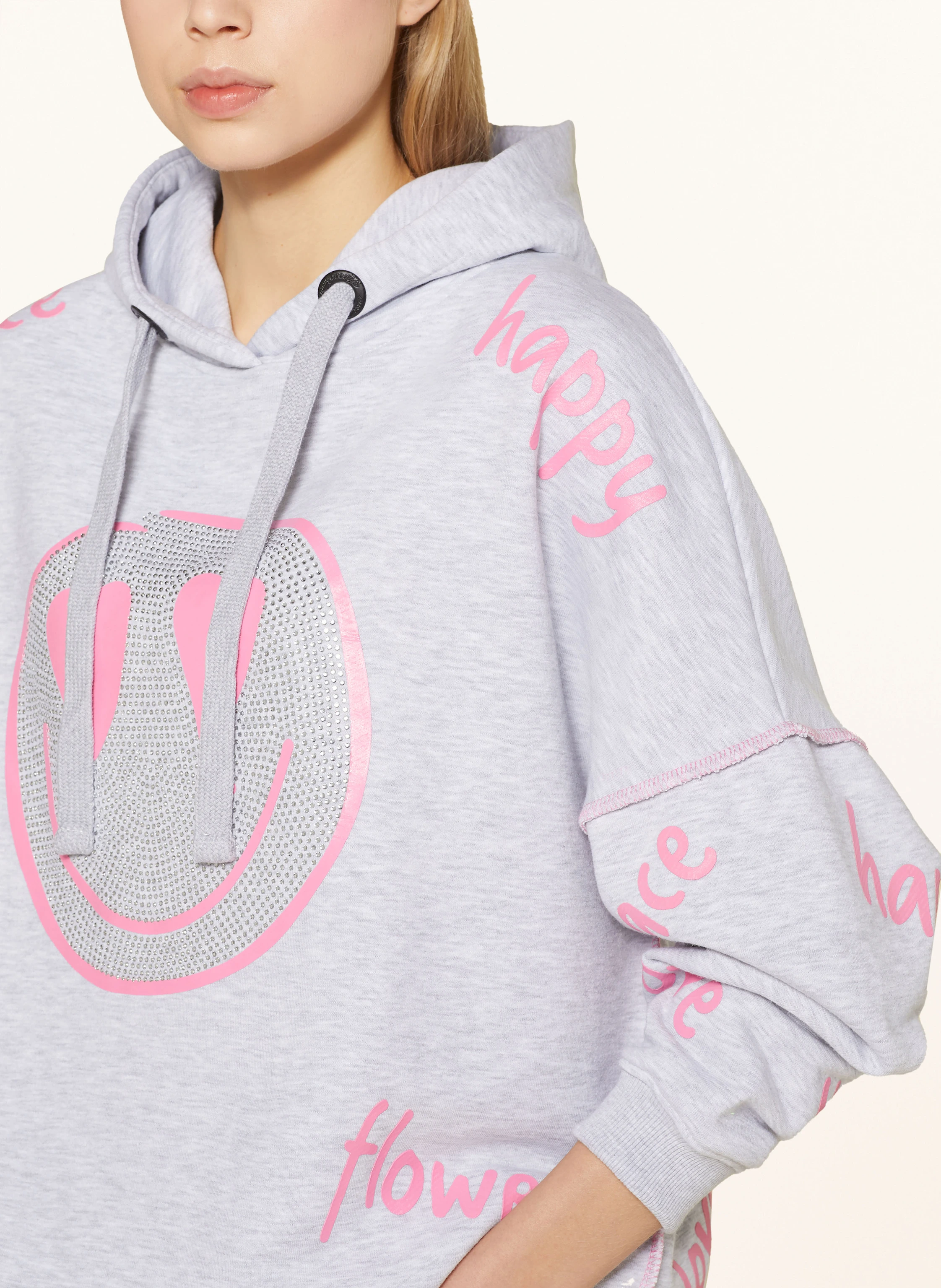 miss goodlife Hoodie mit Schmucksteinen