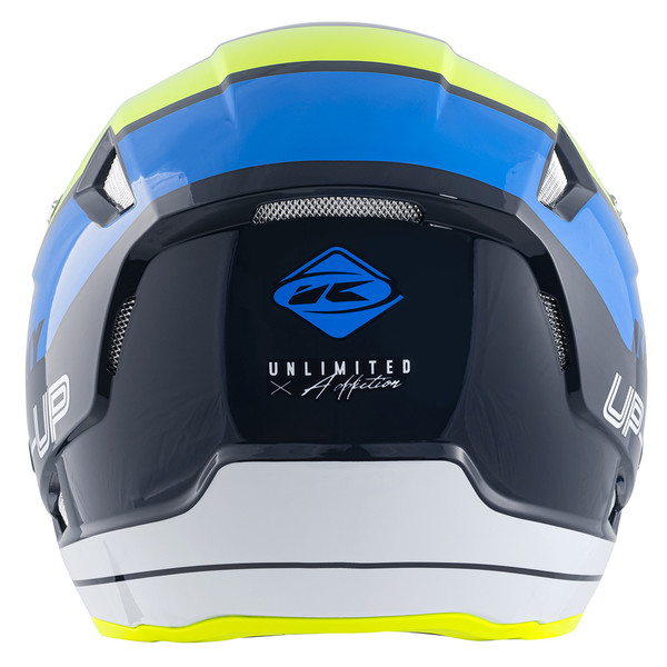 Kenny - Casque Trial Up Graphic - 2022 Noir / Bleu / Jaune fluo
