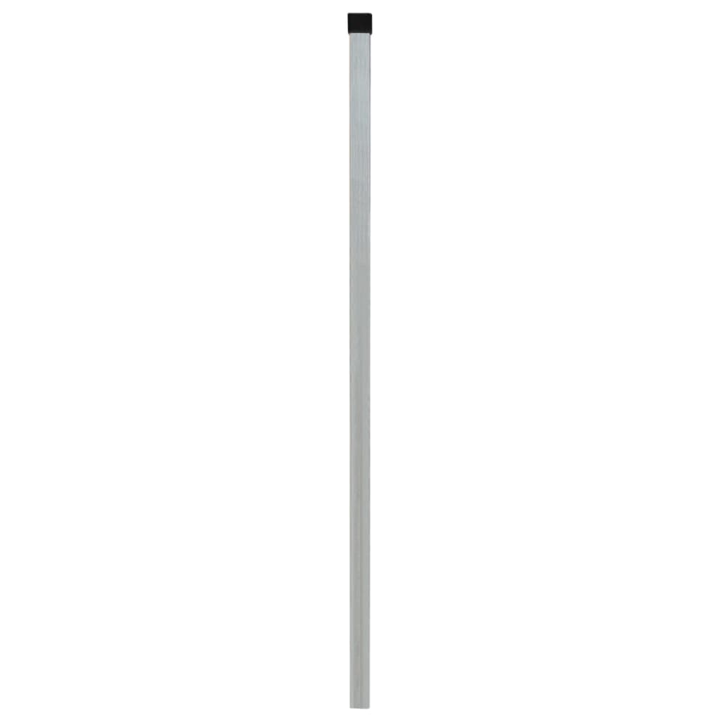 Poteaux de clôture 10 pcs argenté 280 cm acier galvanisé