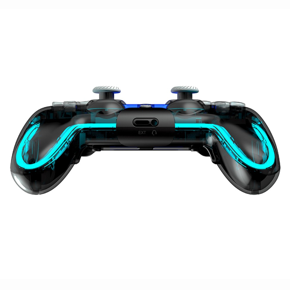 Sony PlayStation PS4 / Smartphone / PC Wireless Bluetooth Game Controller mit 3.5mm Klinke und RGB LED (iOS/Android) - Schwarz