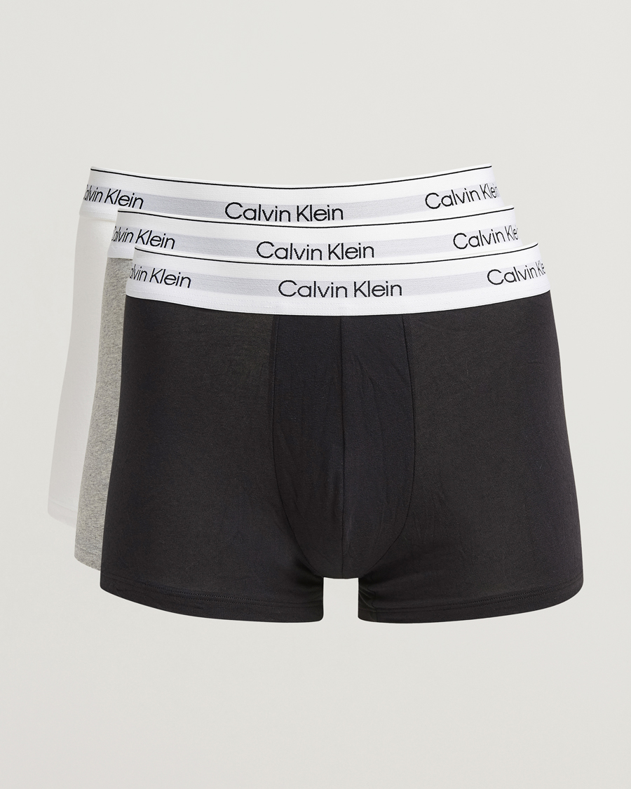 Calvin Klein 3-Pack Icon Cotton Stretch Trunk Grey/Black/White