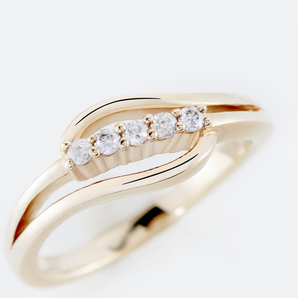 Bague Plaqué Or Jaune Ciera Oxydes De Zirconium