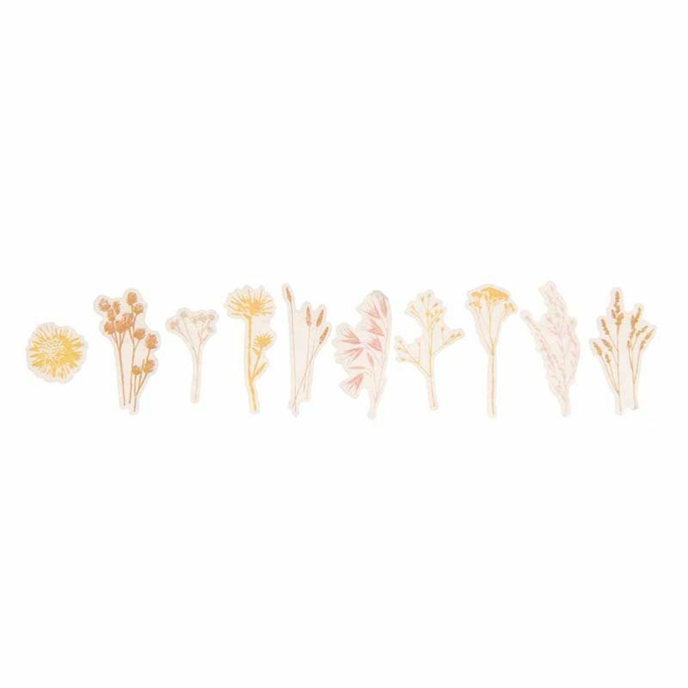 Washi stickers fleurs séchées - 200 pièces