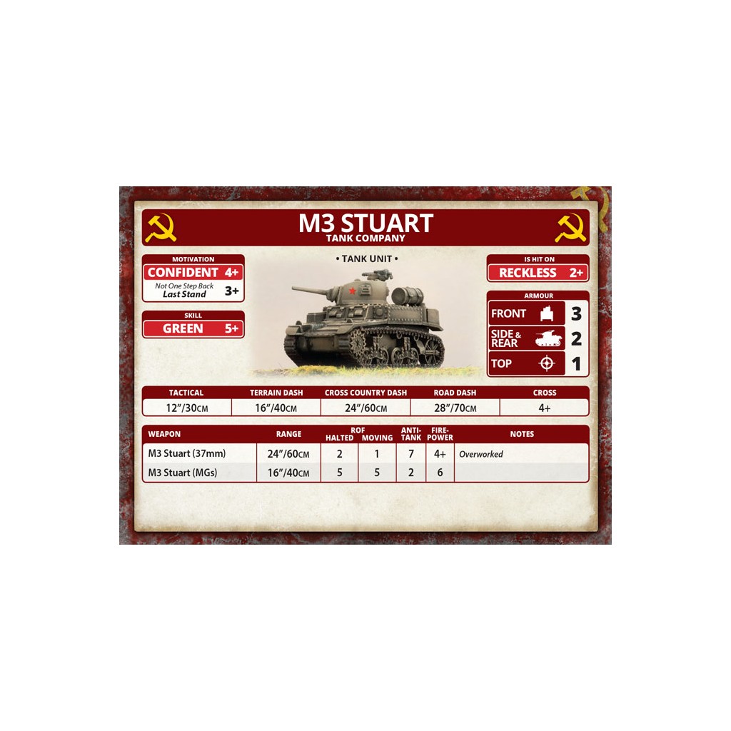 Flames of War - M3 Stuart Tank Company