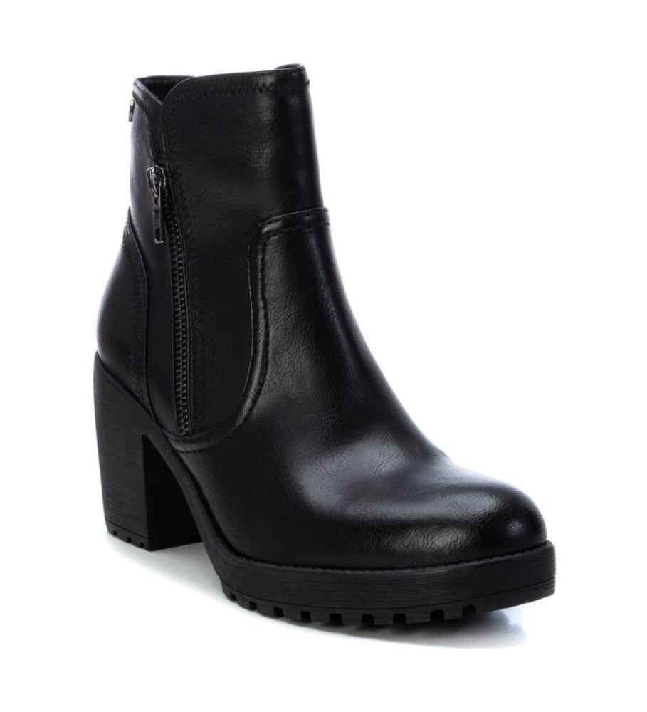 Botas de cano curto Xti 034363 pretas - Altura do salto: 8 cm -