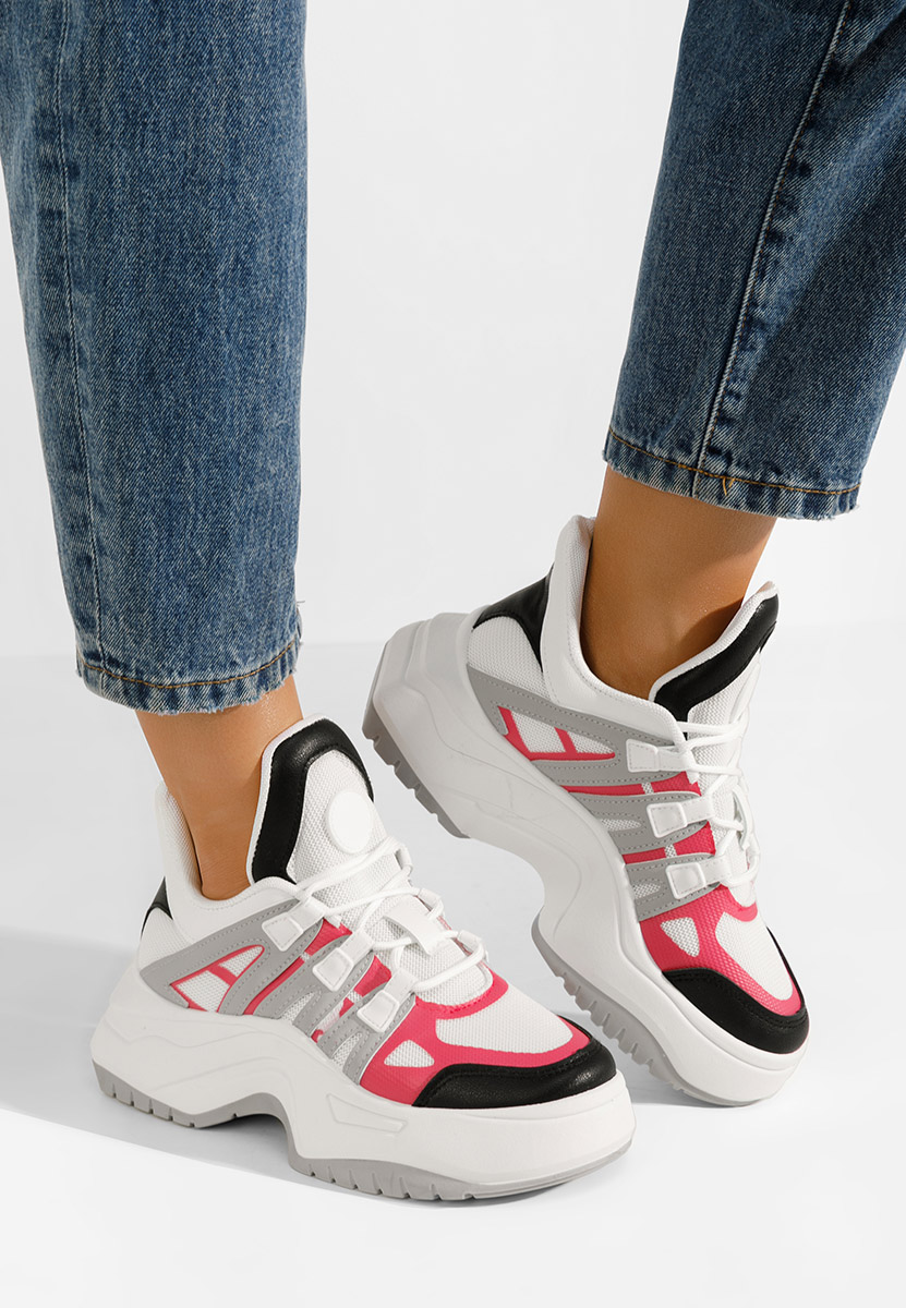 Baskets à plateforme blancs Alessia F