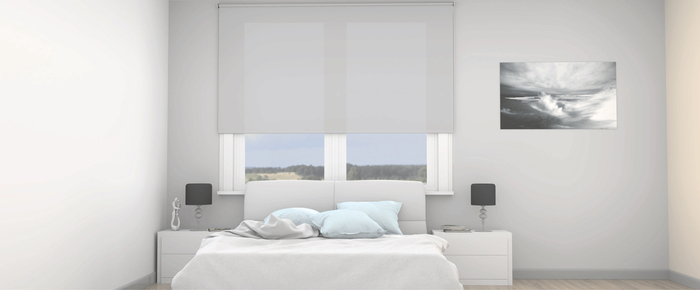 Rullegardin 80 x 175 cm grå transparent