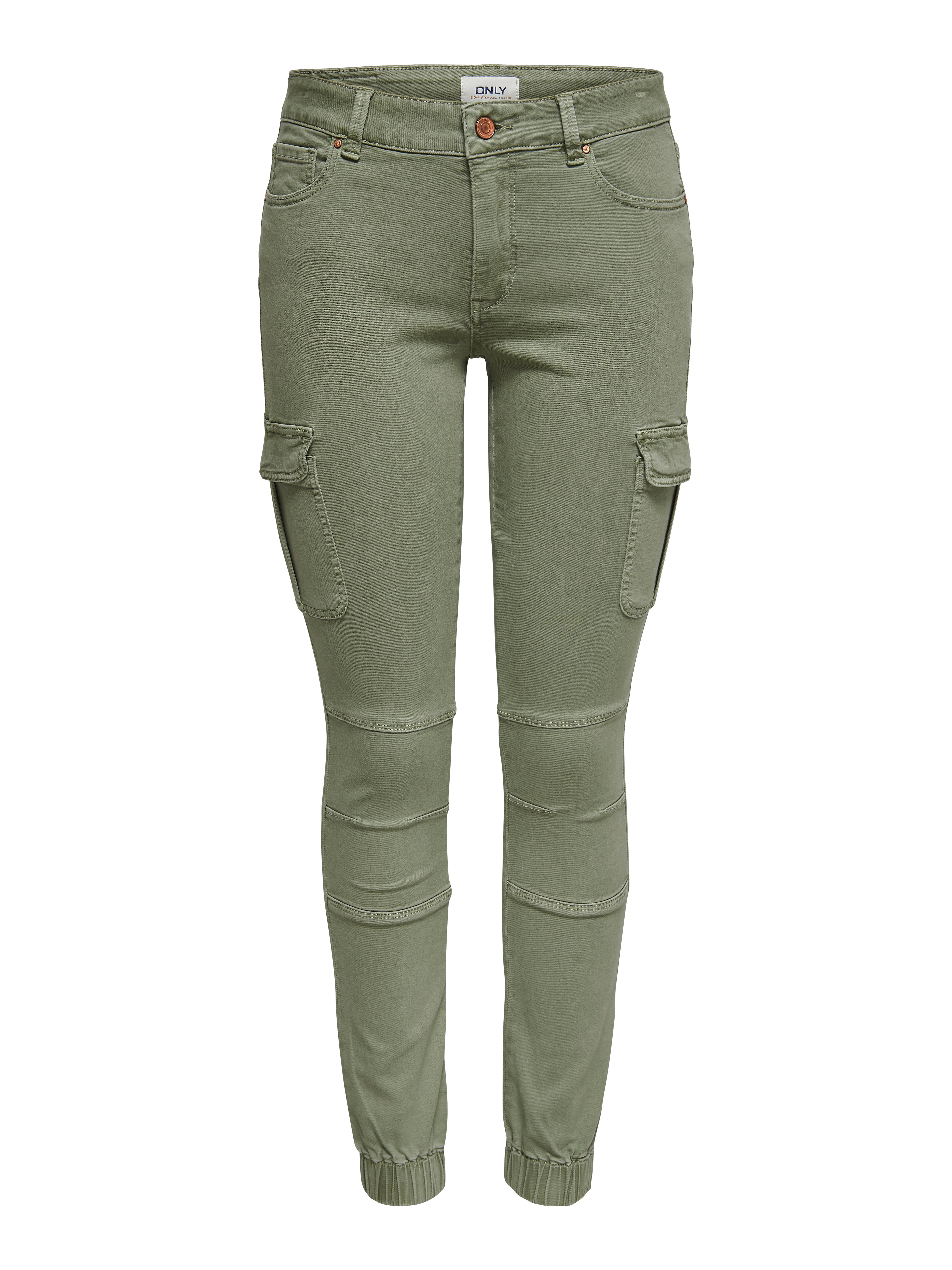 ONLMISSOURI Mittlere Taille Slim Fit Cargo-Hose Oil Green