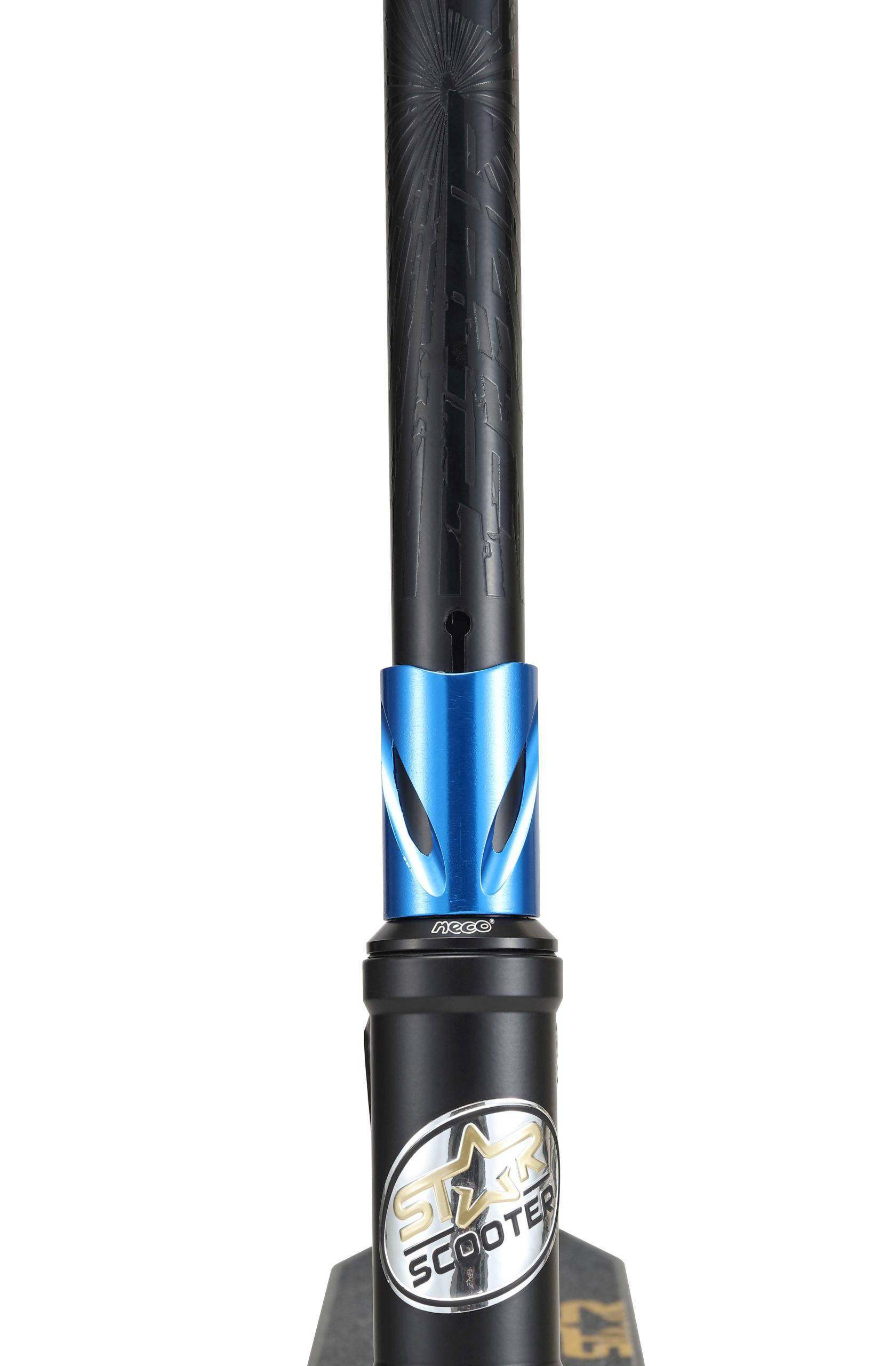 STAR SCOOTER Freestyle Jump alu stuntstep, 110mm Pro Trick Roller, zwart blauw