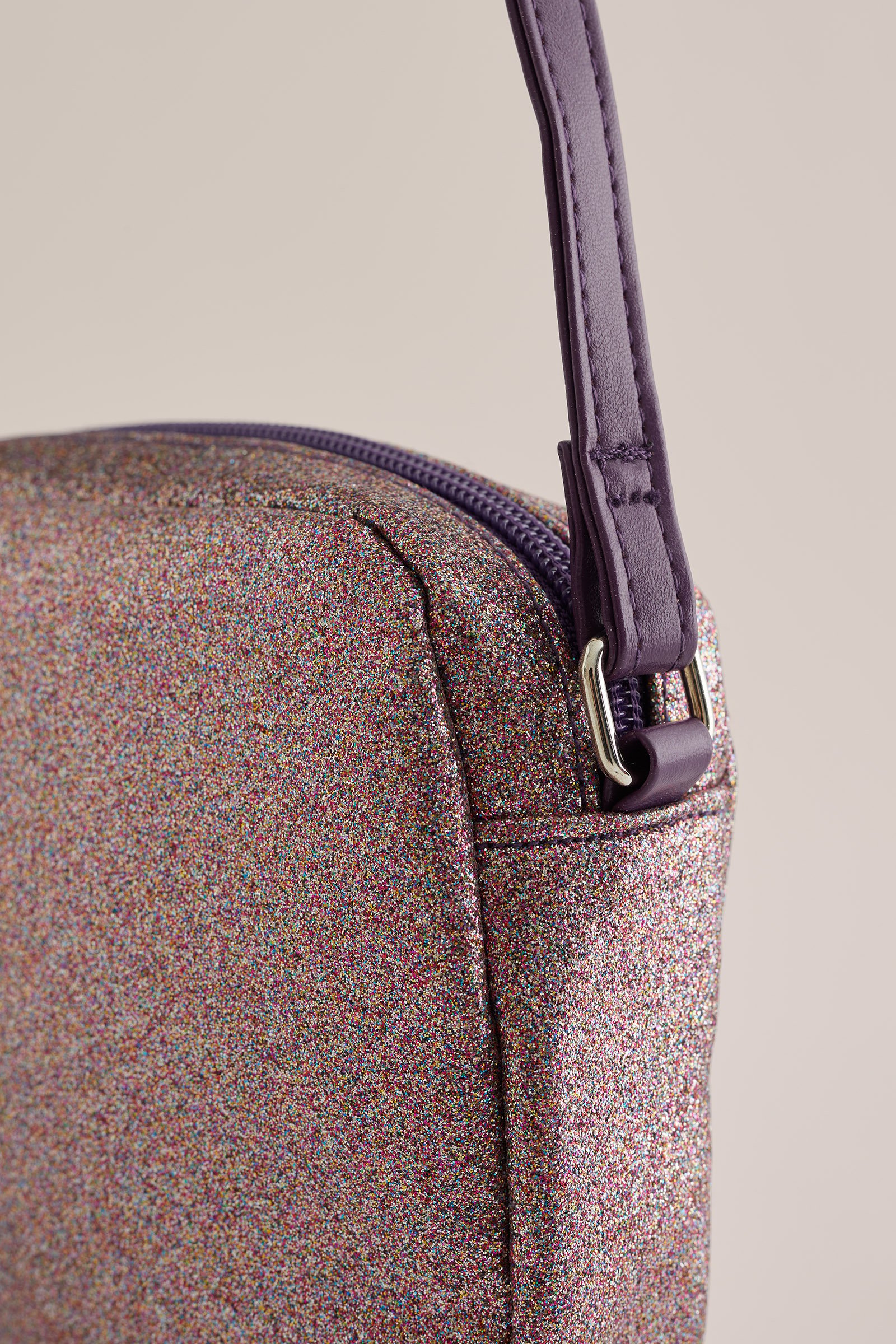 Meisjes tas met glitter WE Fashion Donkerpaars