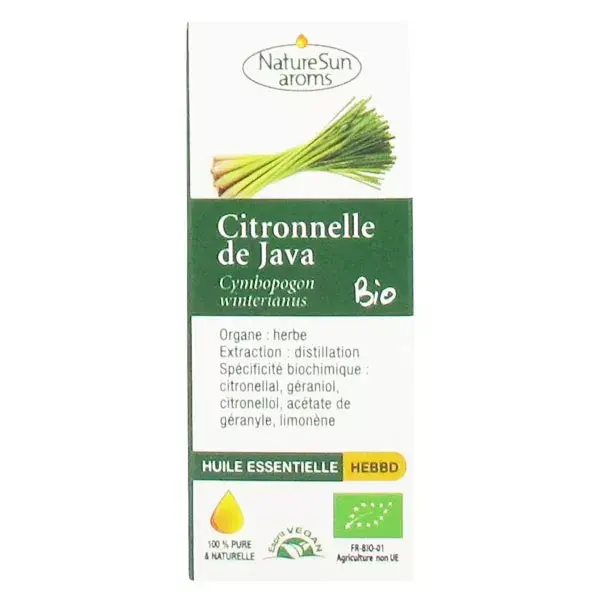 Óleo Essencial de Capim-limão de Java Orgânico NatureSun Aroms 30ml