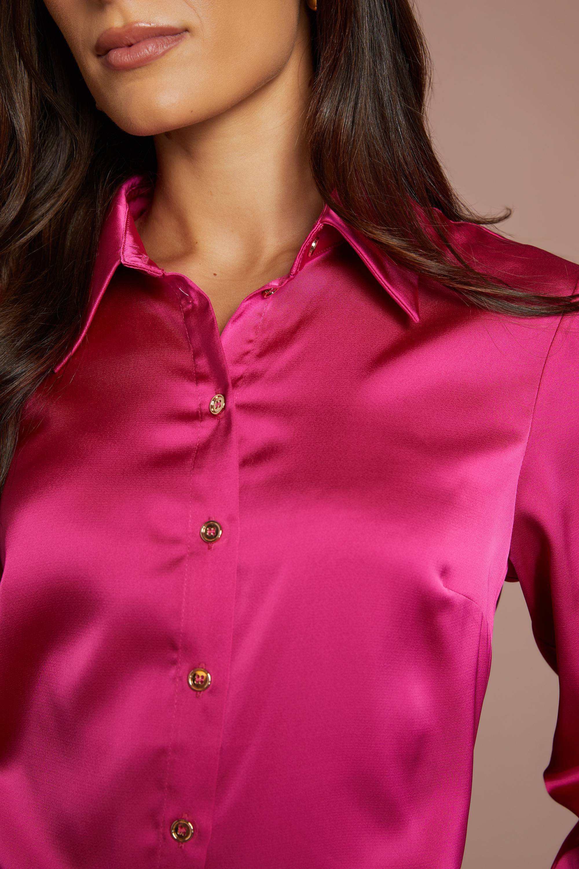 Coast Chemise En Satin À Manches Longues