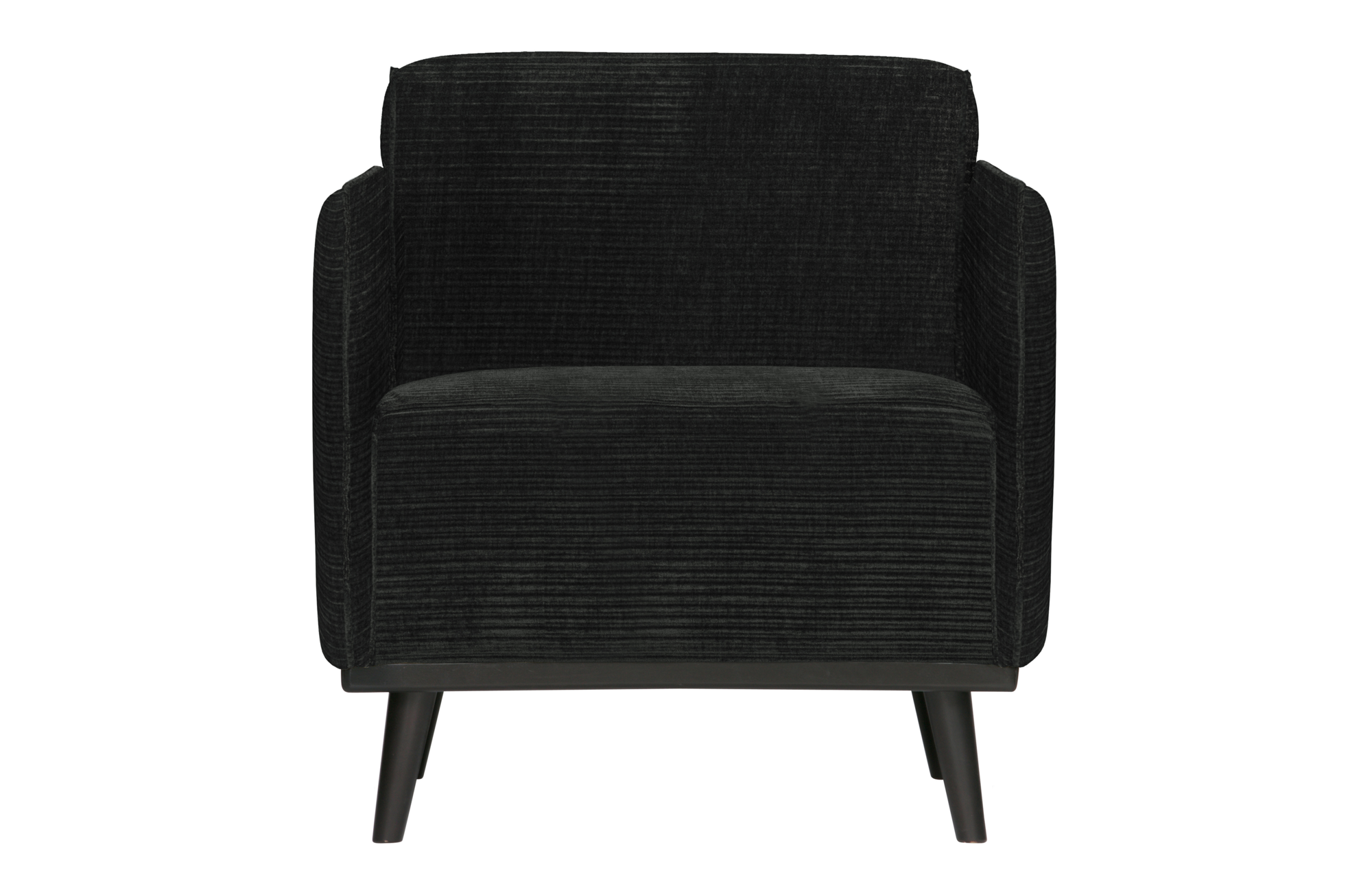 BePureHome fauteuil Statement met arm brede platte rib graphite