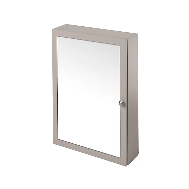 Armoire de salle de bains avec miroir GoodHome Perma taupe L. 50 cm