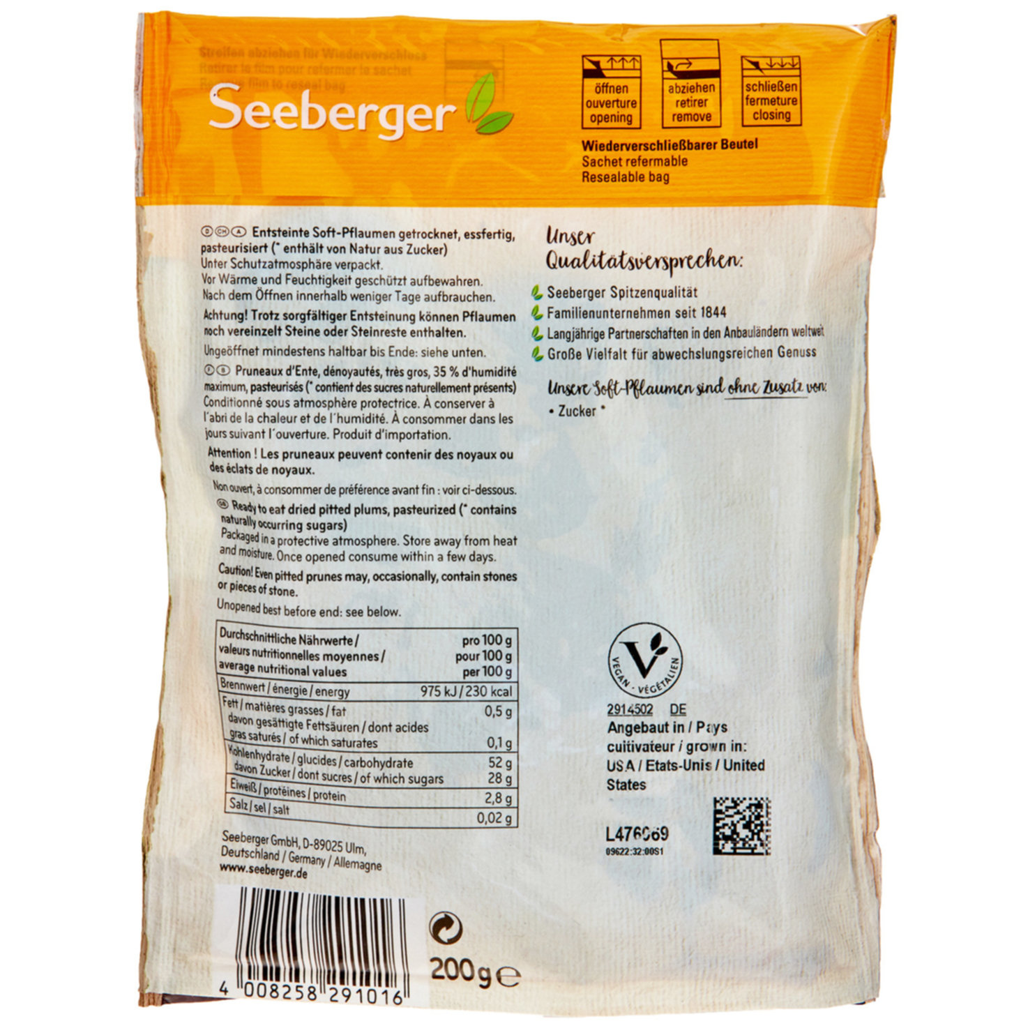 Seeberger Soft Pflaumen getrocknet