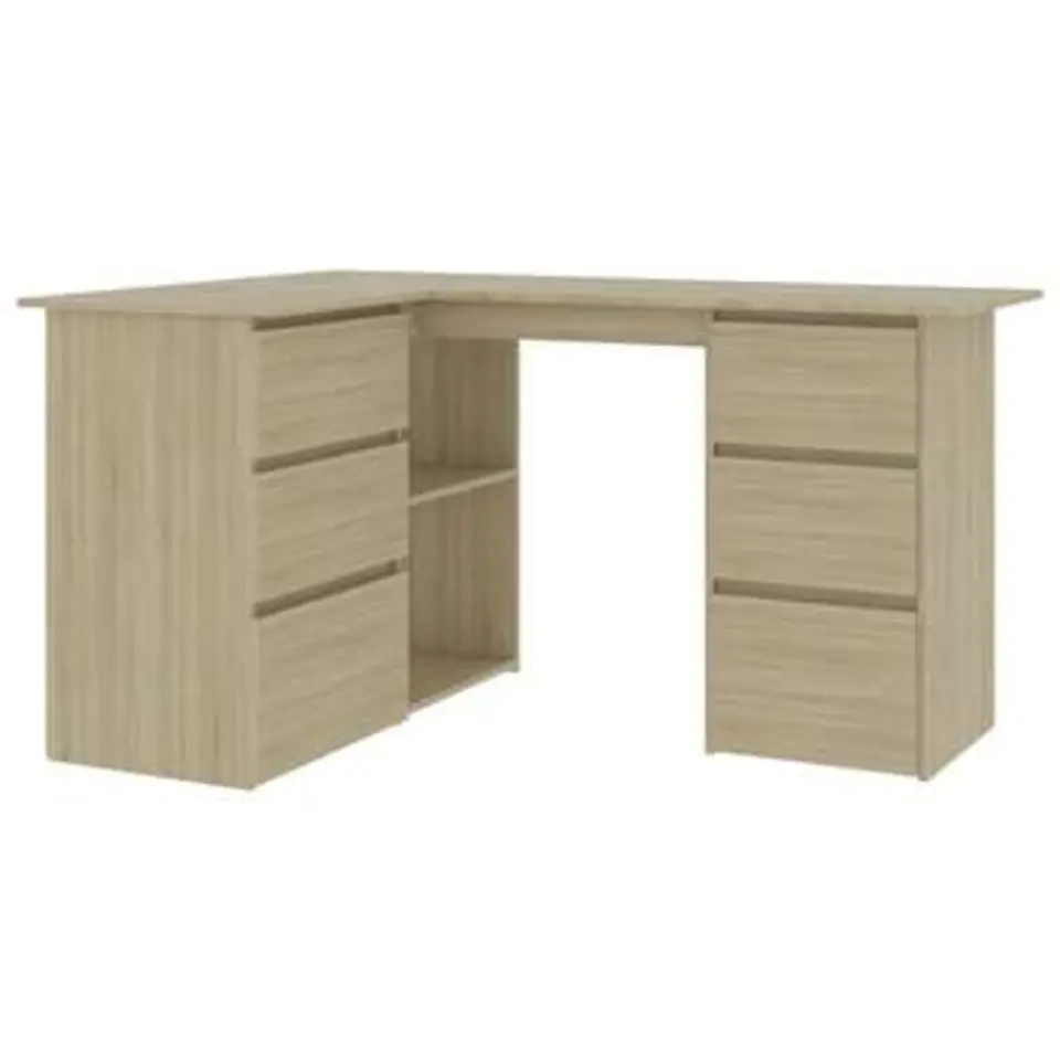 vidaXL - Hoekbureau - Bruin - Bewerkt hout