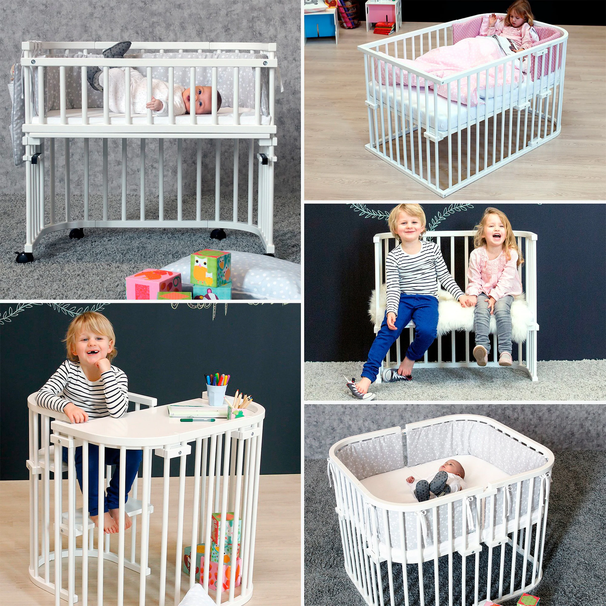 babybay® Beistellbett Original 81x43 cm seidenmatt weiß
