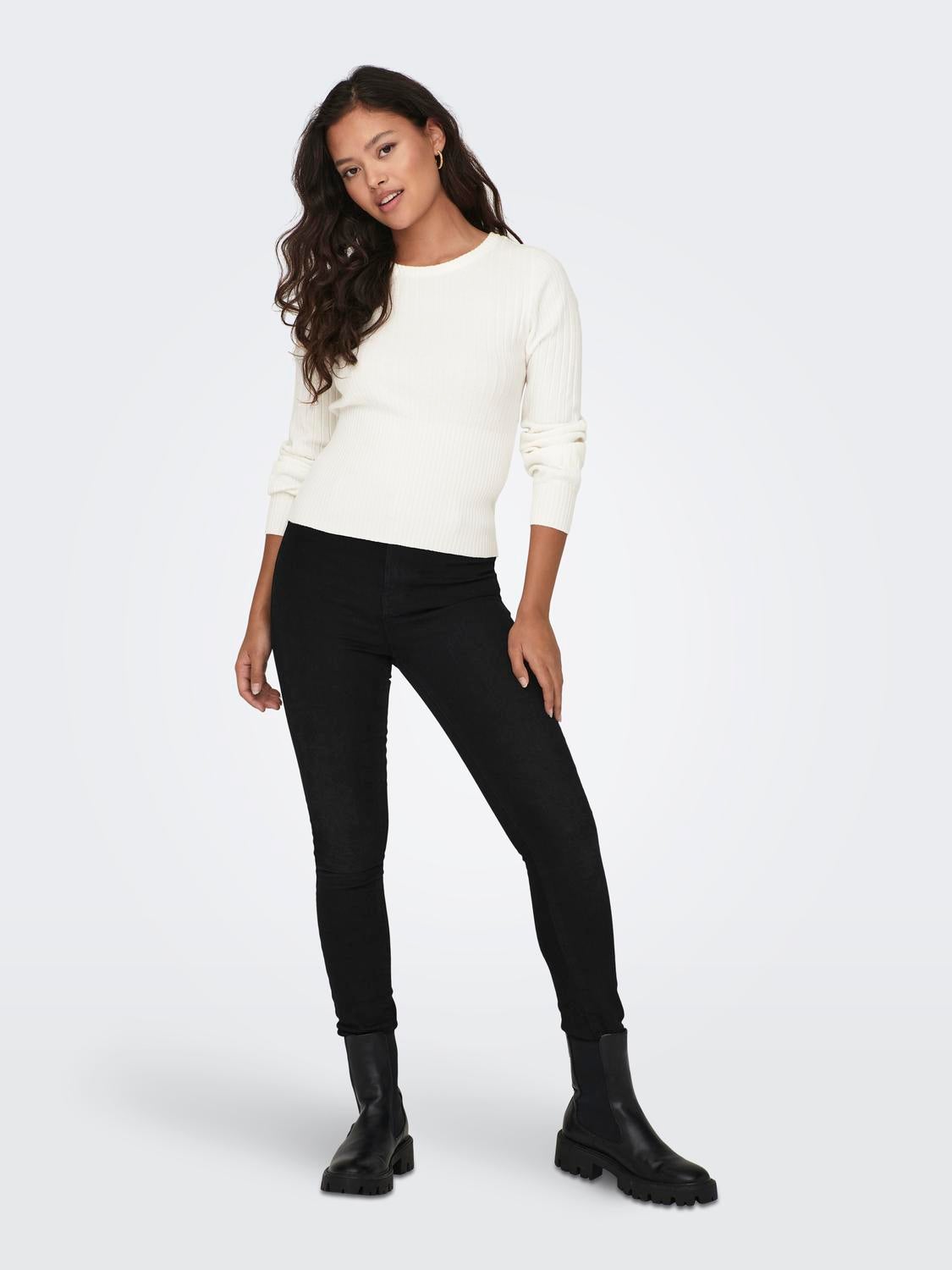 JDYPRIME Strickpullover Cloud Dancer