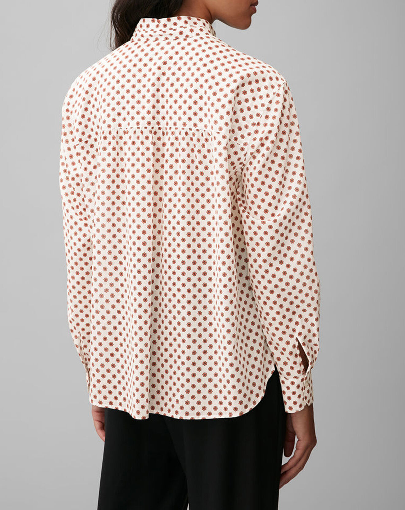 Marc O'Polo Chemise imprimée all-over blanc/rouge