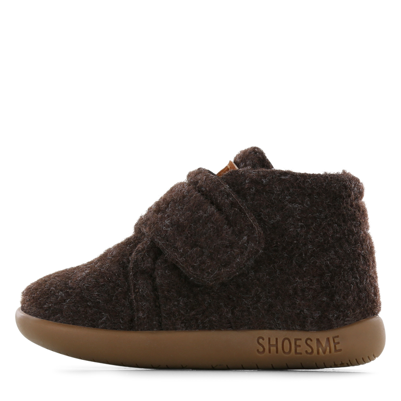 Shoesme donkerbruin vilten slofje  | Uni schoenen