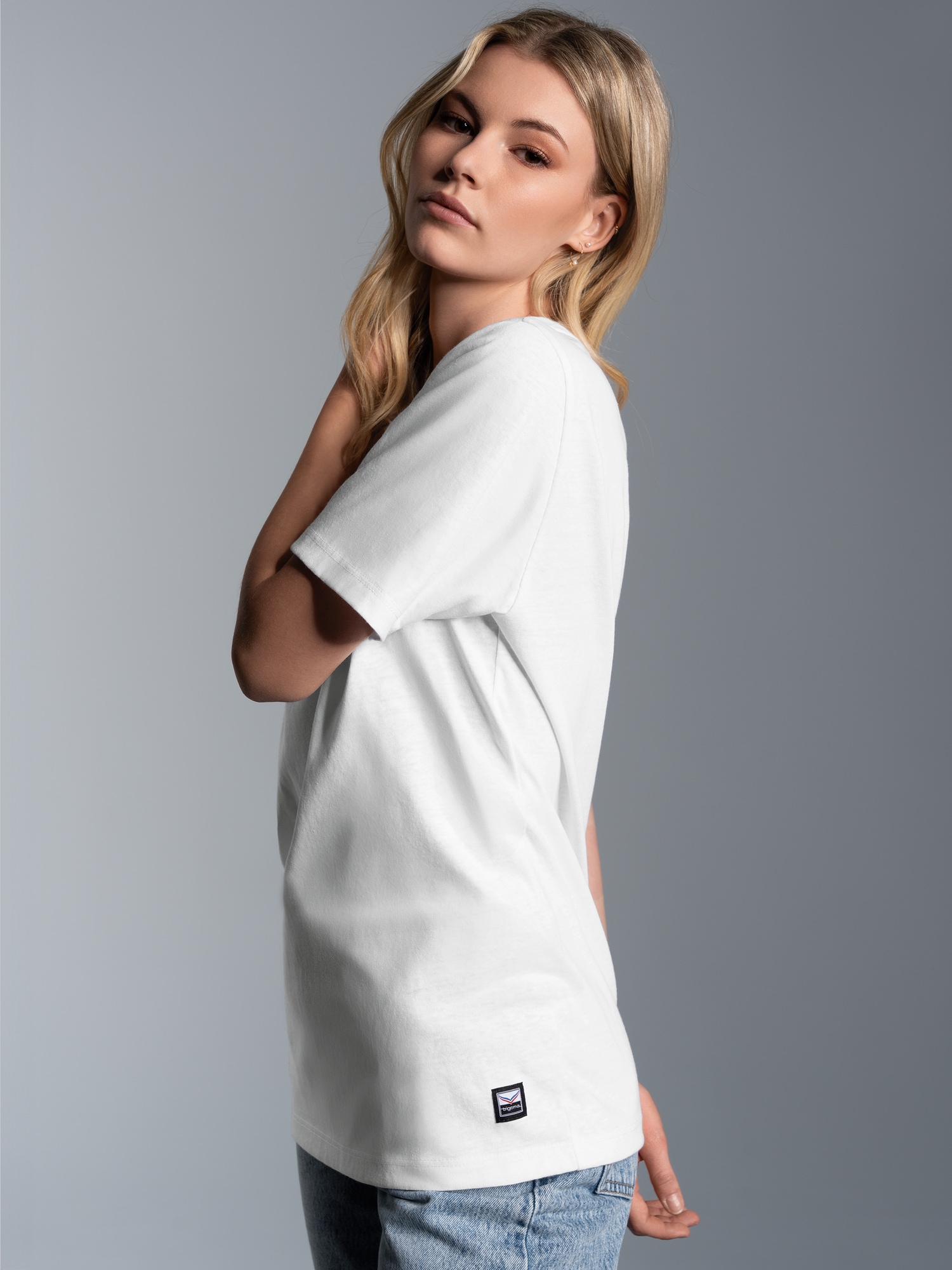 Heavy T-Shirt aus 100% recycelter Baumwolle Weiss