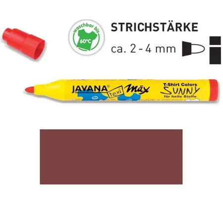 KREUL Javana texi mäx Sunny medium für helle Stoffe Braun