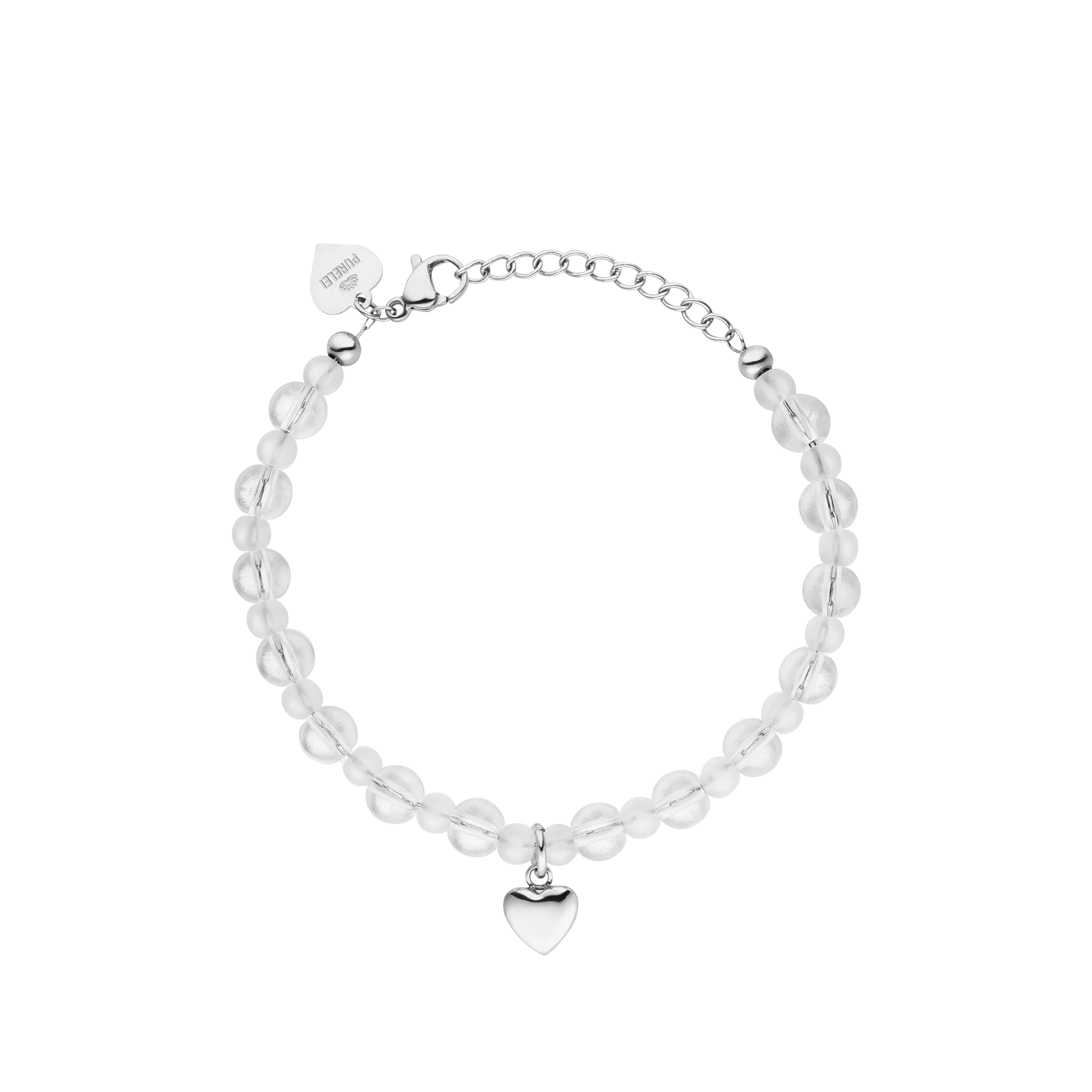 White Heart Armband - PURELEI