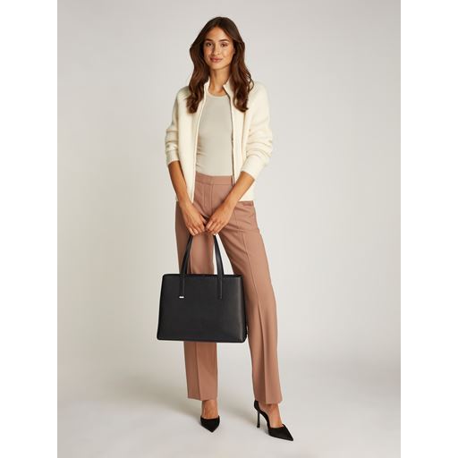 Calvin Klein Plaque Medium Shopper, Black