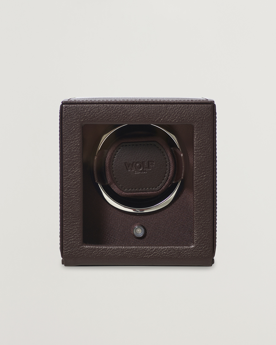 WOLF Cub Single Winder With Cover Dark Brown