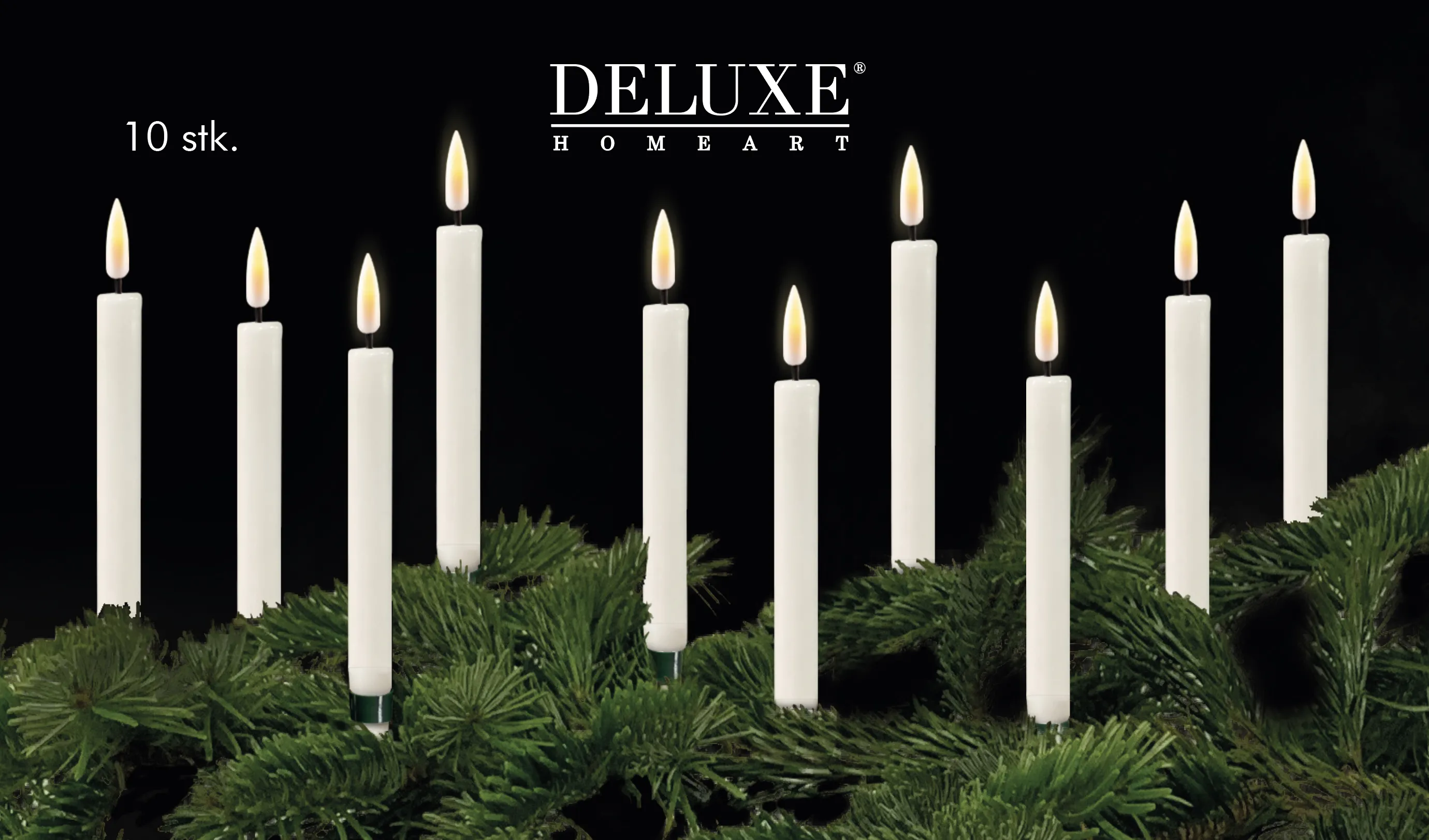 Deluxe Homeart LED Juletræslys - 10 stk.