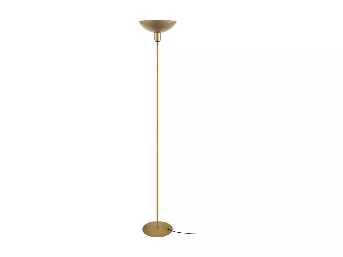 Lampadaire métal, doré 165 cm.