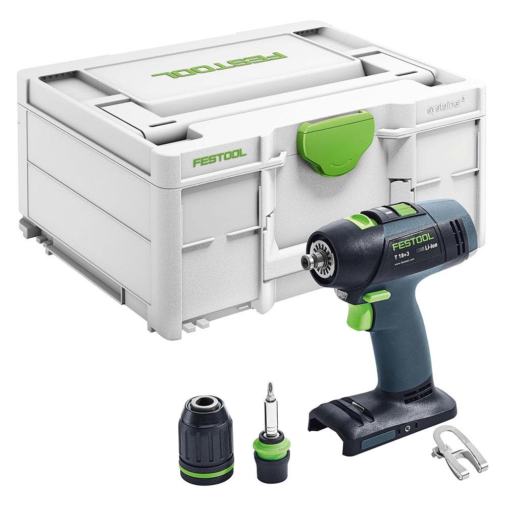 Furadeira FESTOOL T 18 sem escovas, 18V, 2 velocidades, em Systainer Skin 576448