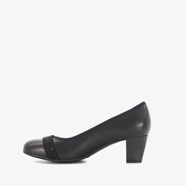 Softline dames pumps zwart met strass steentjes