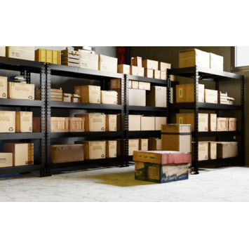 Handson Industrieel Opbergrek Zwart – 180x180x60 cm – 300 kg Draagkracht