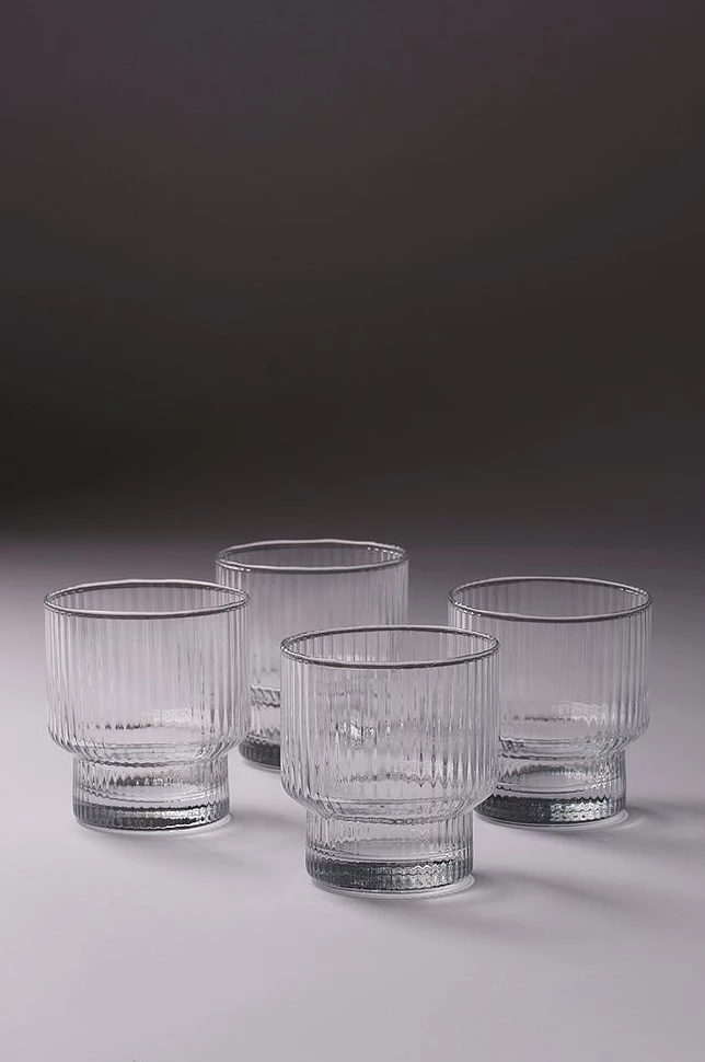STRIPE glass 4-pakning