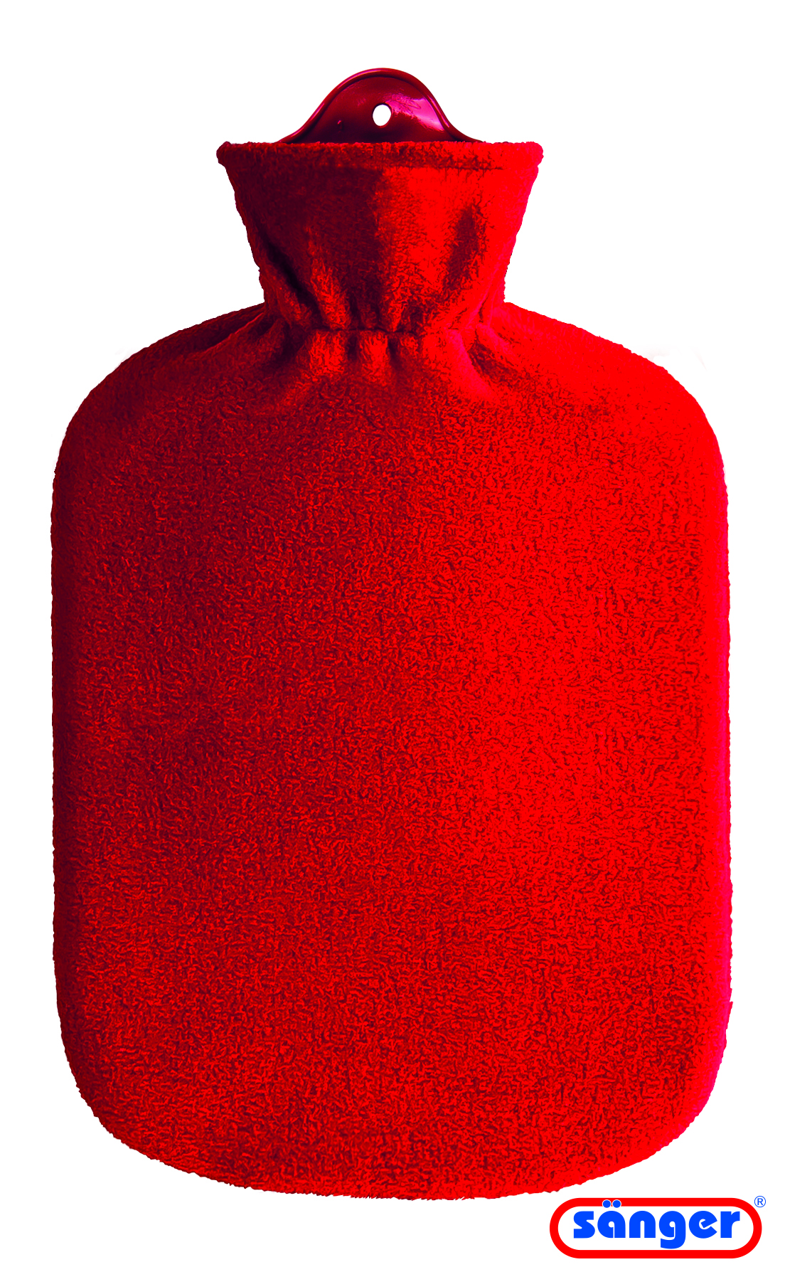 SAENGER Wärmflasche 2l Fleecebezug rot 1 Stk