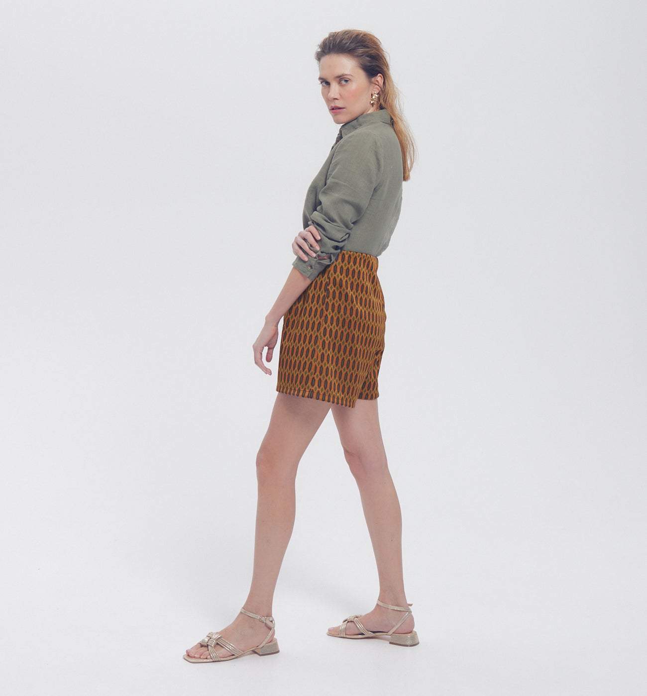 Short à motifs jacquard Femme - Imprimé multicolore