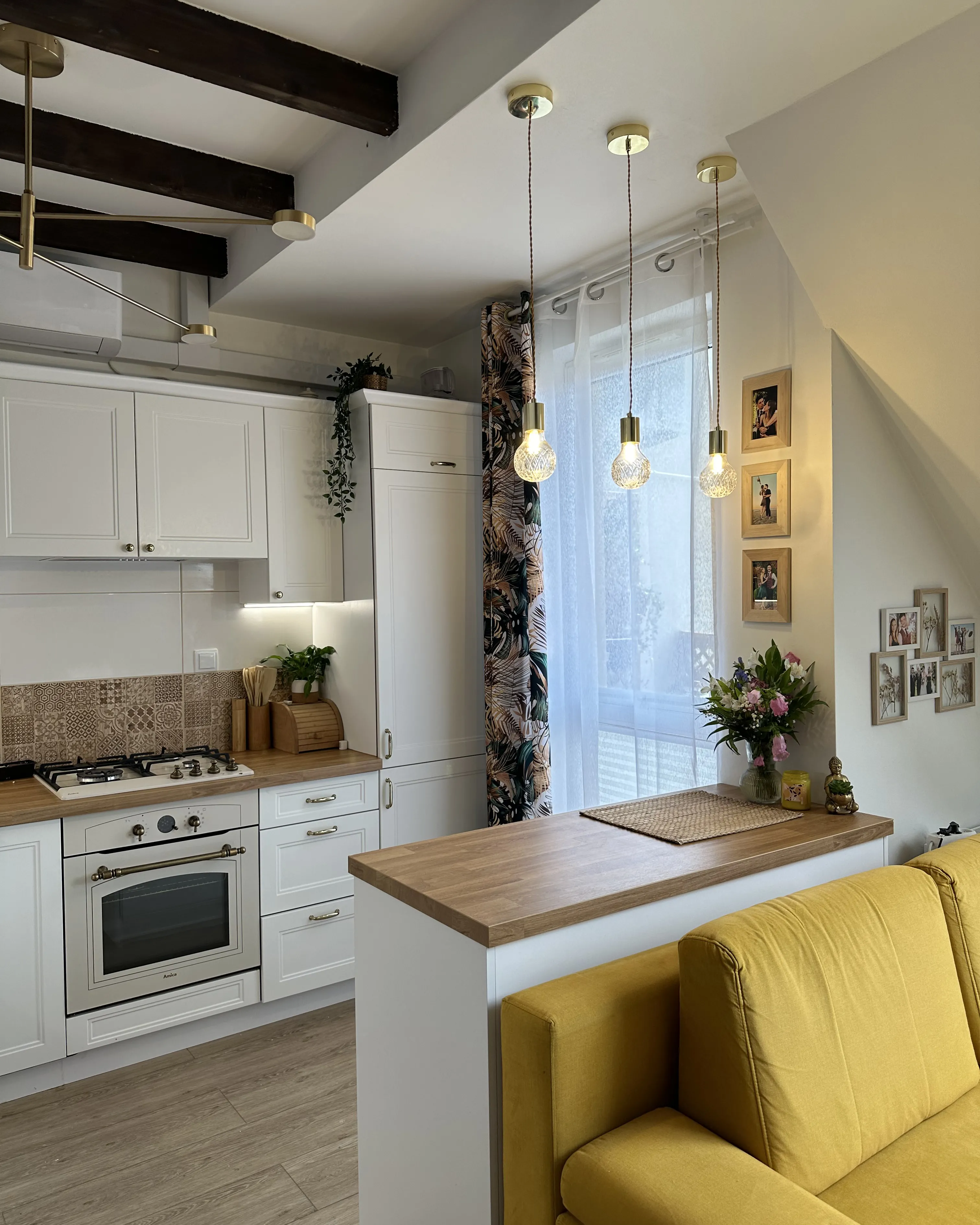 Set van 2 hanglampen ANZA Glas Goud
