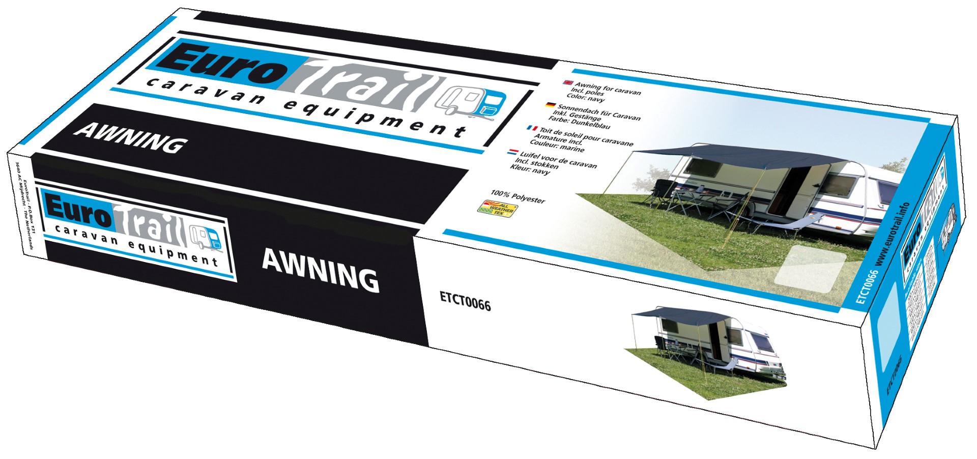 Eurotrail 450 x 240 cm Marine universele caravanluifel