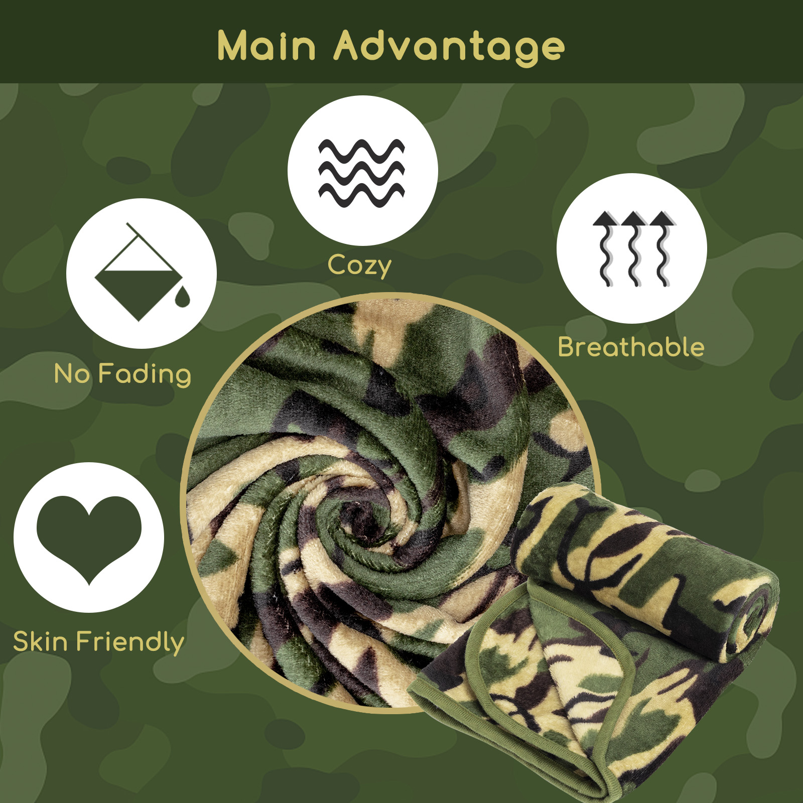 Manta de camuflagem macia Nobleza para cães