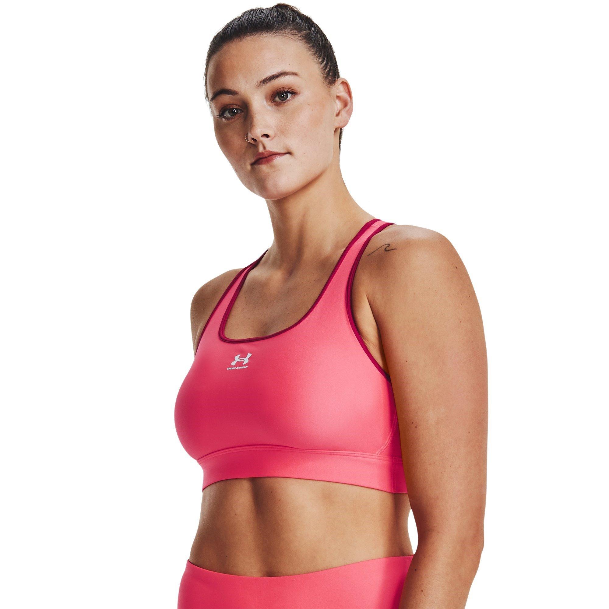 Under Armour UA HeatGear Armour Mid Padless Sports Bra Womens