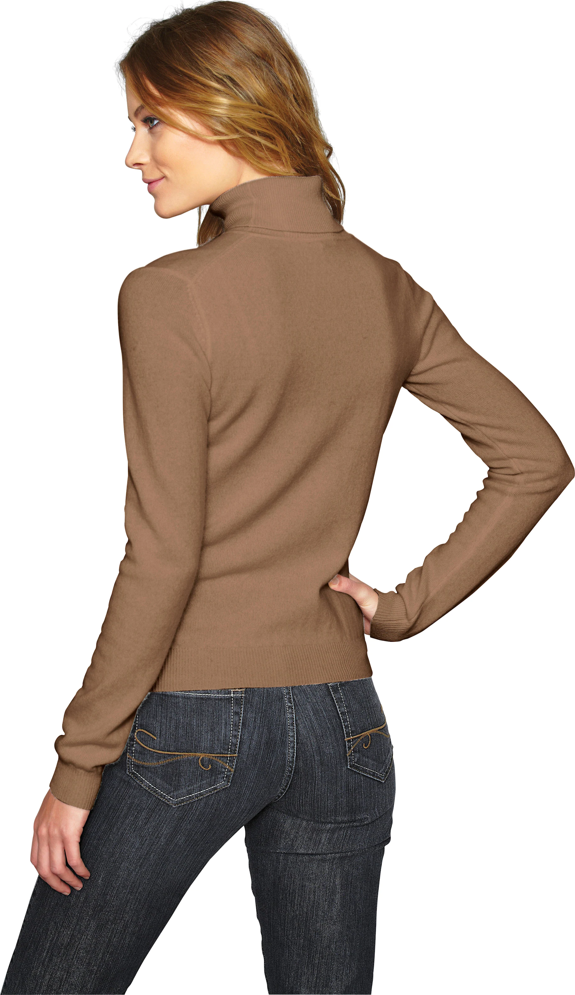 heine Rollkragenpullover in camel