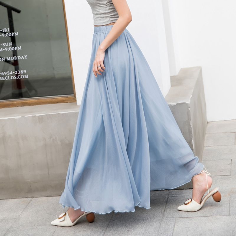 Lewwe - Maxi A-lijn chiffon rok