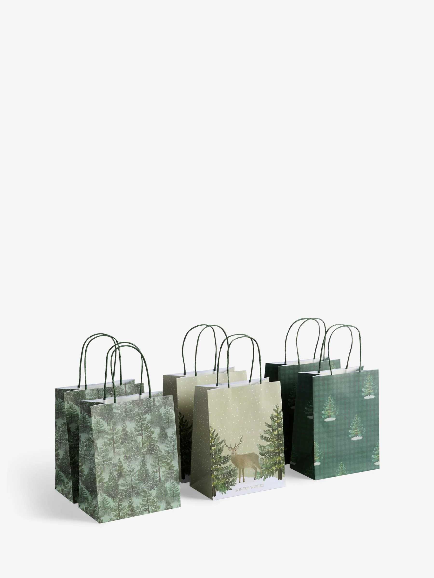 Cadeautassen met kerstmis-print