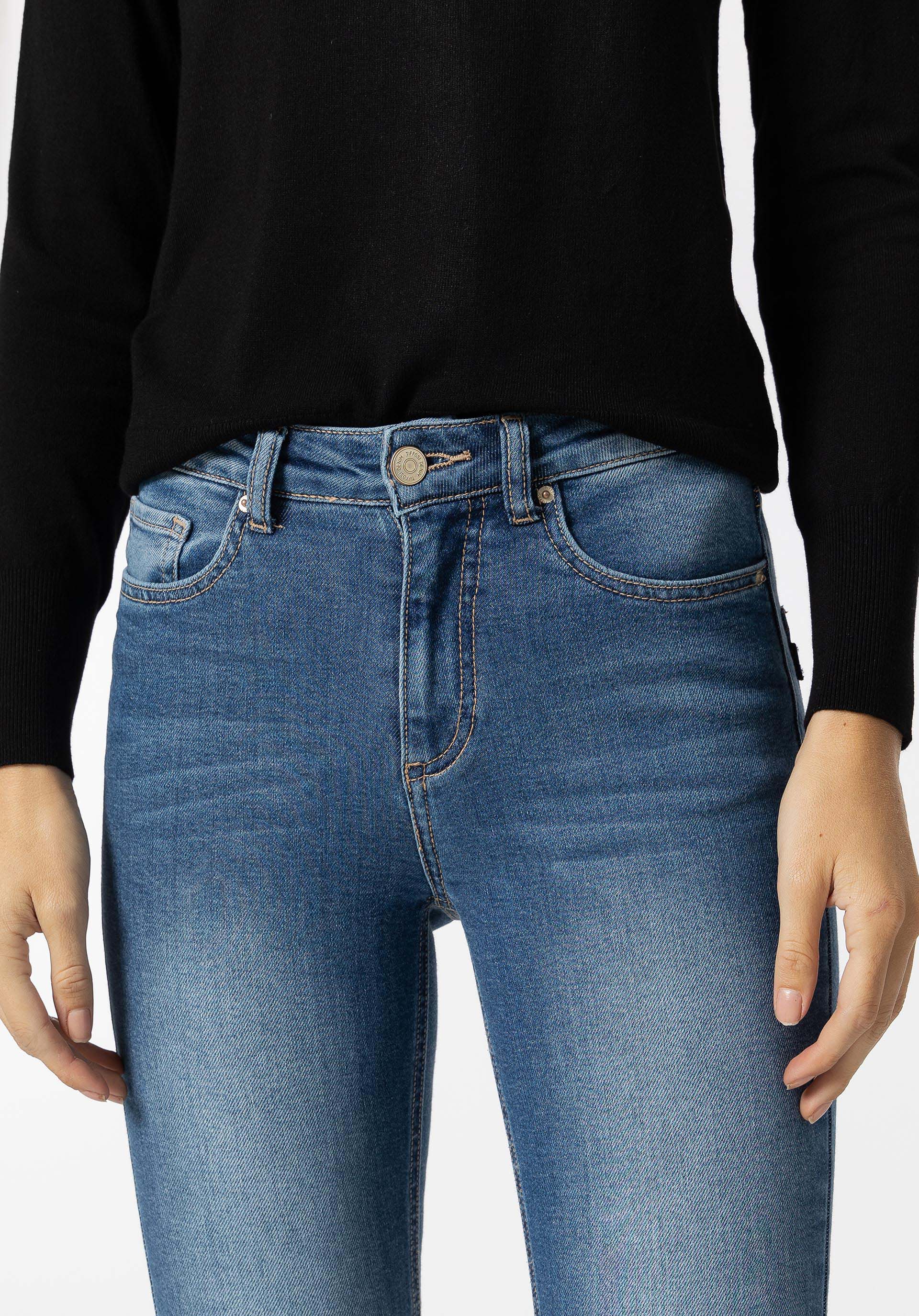 Jeans Lauren Skinny Cintura Alta