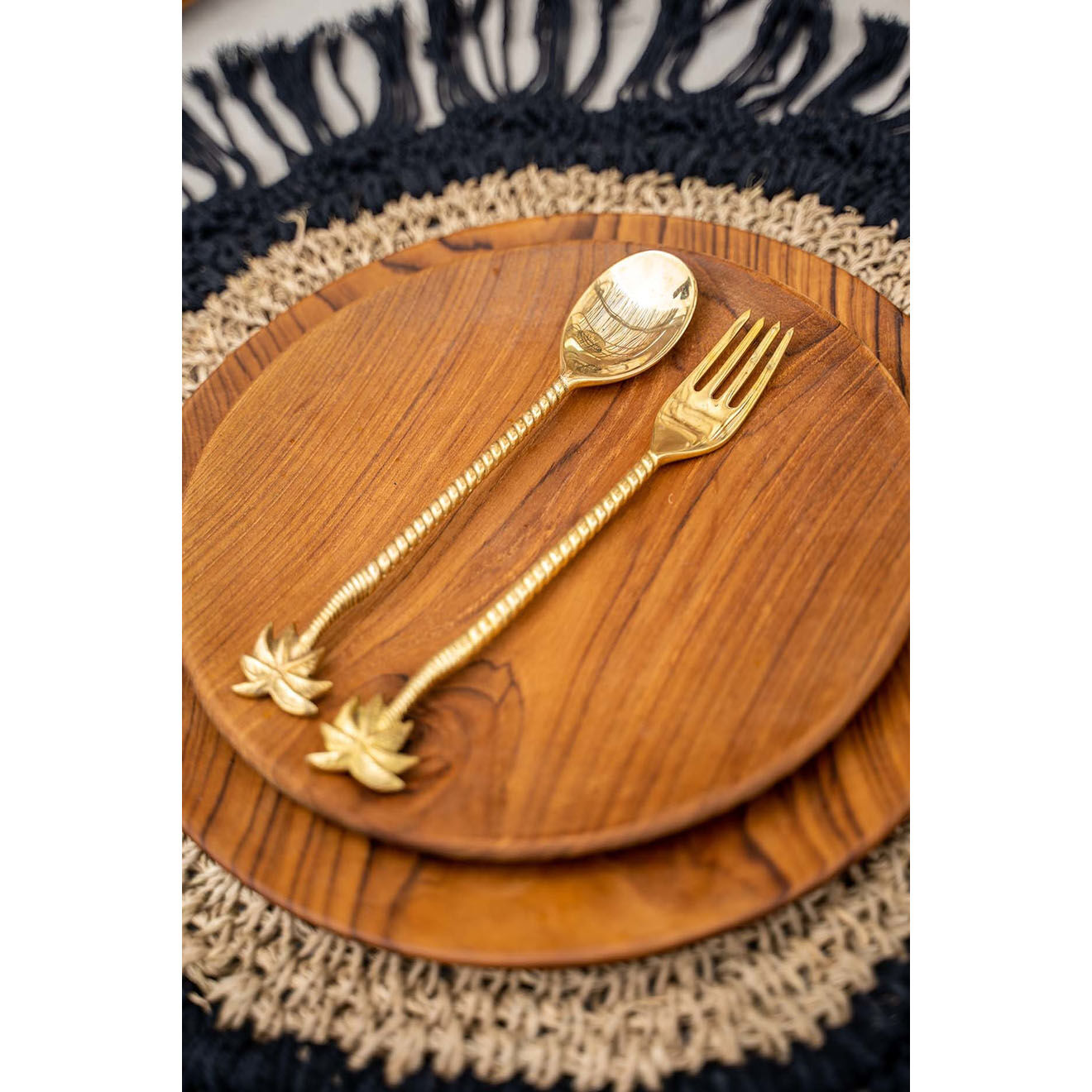 Bazar Bizar Assiette ronde Teak Root beige - D.30 cm