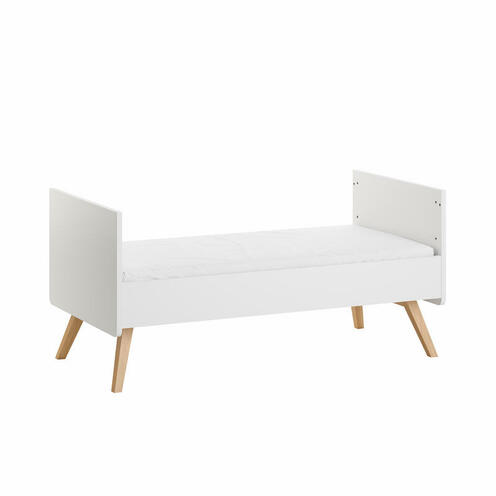 Lit évolutif 70x140 cm Vintage - Blanc/chêne - VOX
