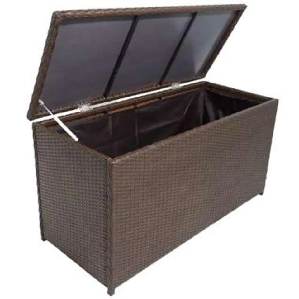 vidaXL - Opbergkist - Bruin - Poly rattan