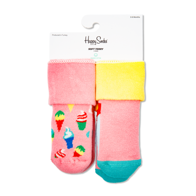 Happy Socks | 2 paar | IJs | 0-6 maanden
