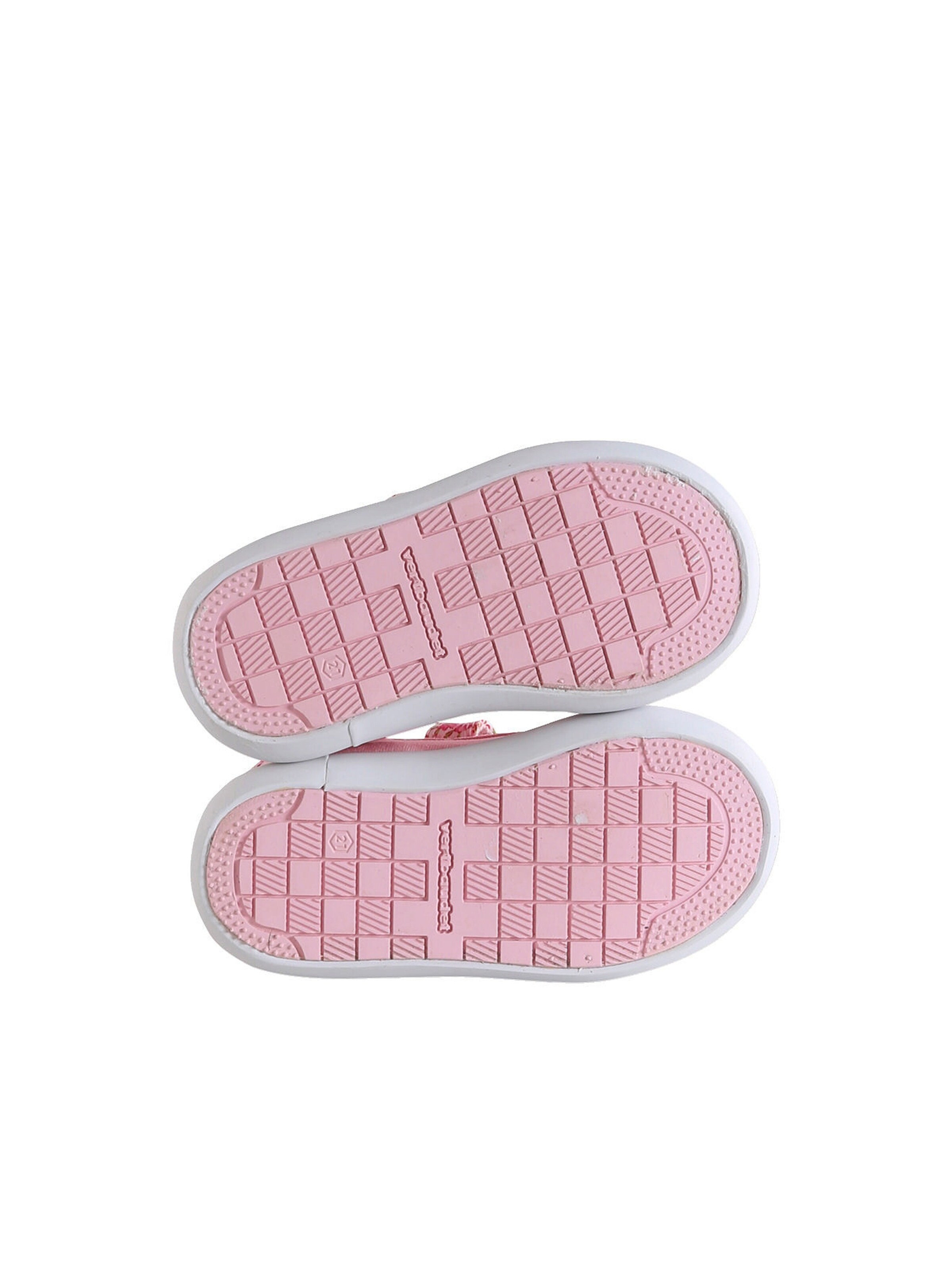 Vertbaudet Mädchen Baby Stoffschuhe, Klett rosa